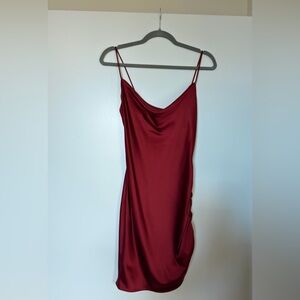 Topshop Ruched Satin Minidress